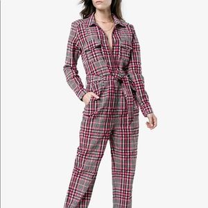 Pink plaid GANNI jumpsuit Size Small (DK 34)